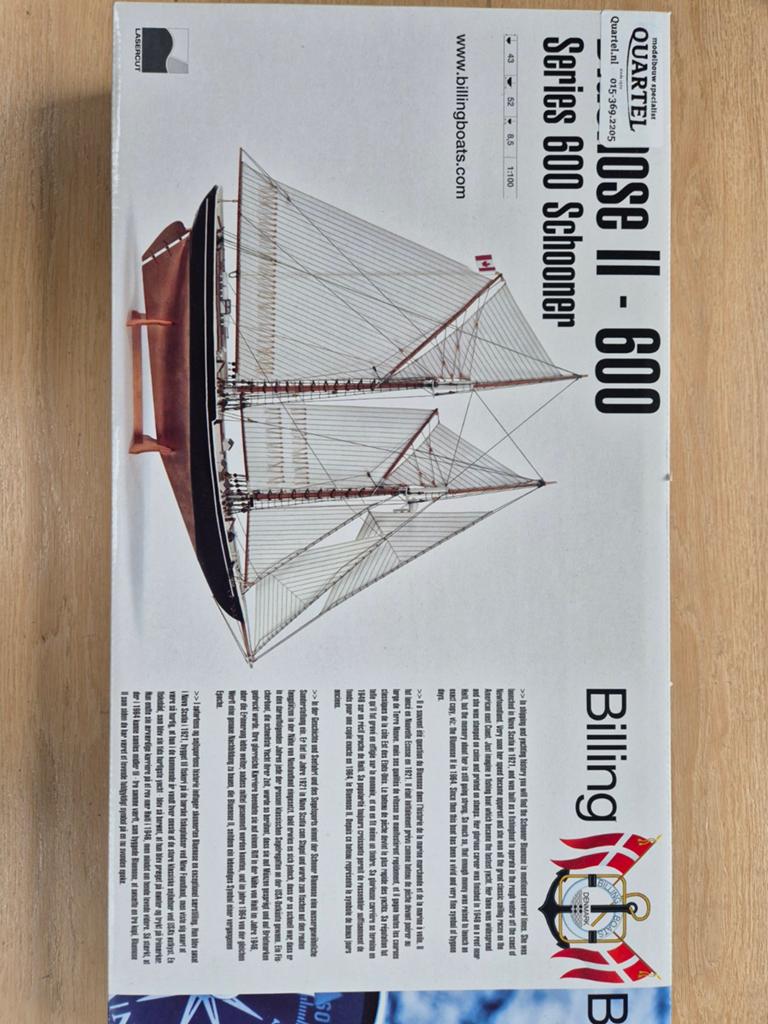 Billing Boats Jose II - 600 Schooner Modelbouwkit, Hobby en Vrije tijd, Modelbouw | Boten en Schepen, Ophalen of Verzenden, Nieuw