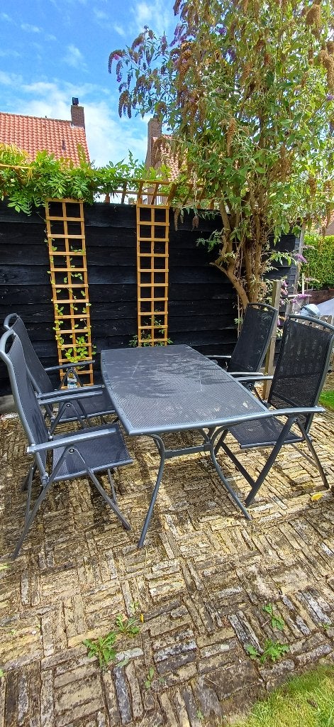Tuinset (5 stoelen + tafel), Ophalen, Gebruikt, Eettafel, Tuinset