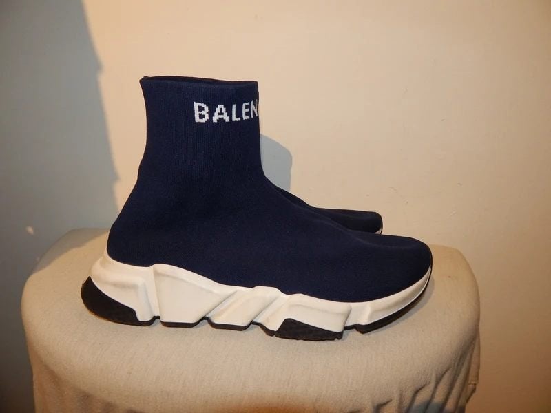 Balenciaga speed sneakers blauw merk bovenkant ZGAN 40, Balenciaga, Verzenden, Blauw, Sneakers of Gympen