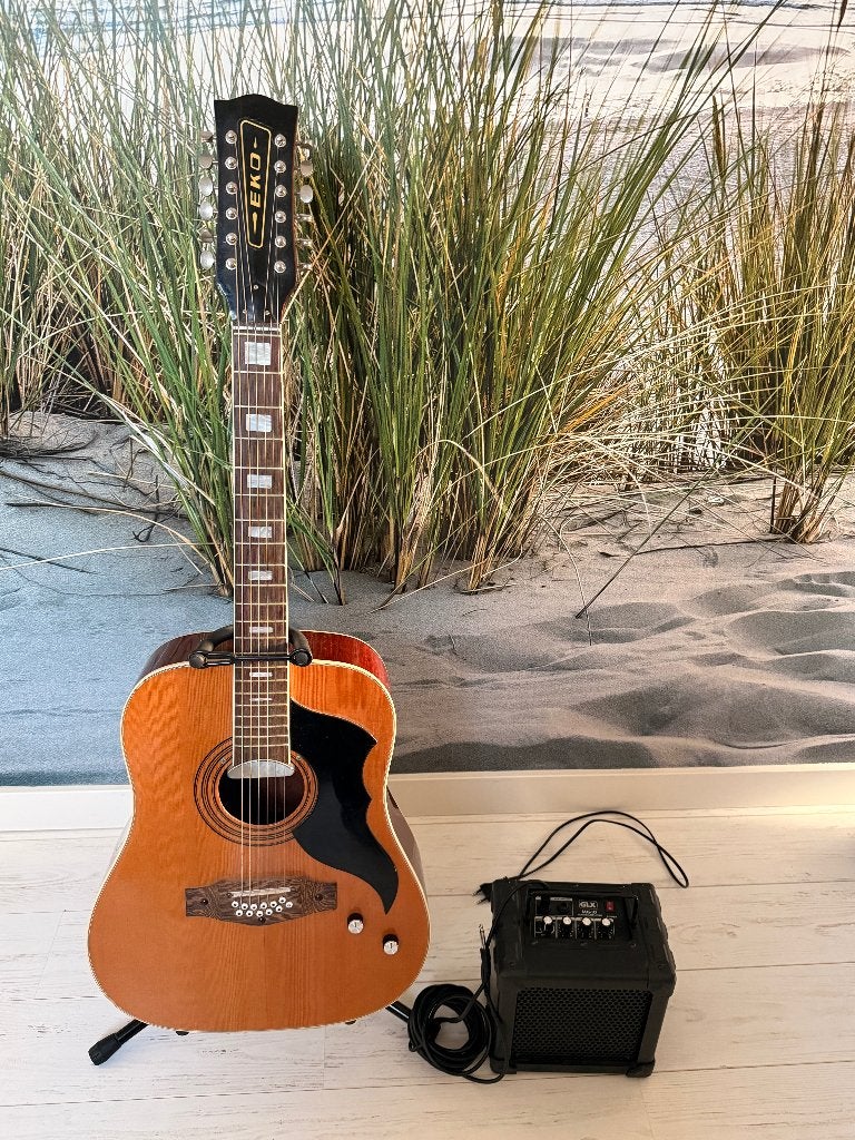 Eko Ranger XII Electra + snaren en Tuner, Ophalen, Gebruikt, Western- of Steelstringgitaar