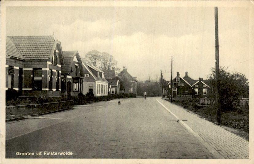 Finsterwolde - Groeten uit, Ophalen of Verzenden, 1920 tot 1940, Gelopen, Groningen