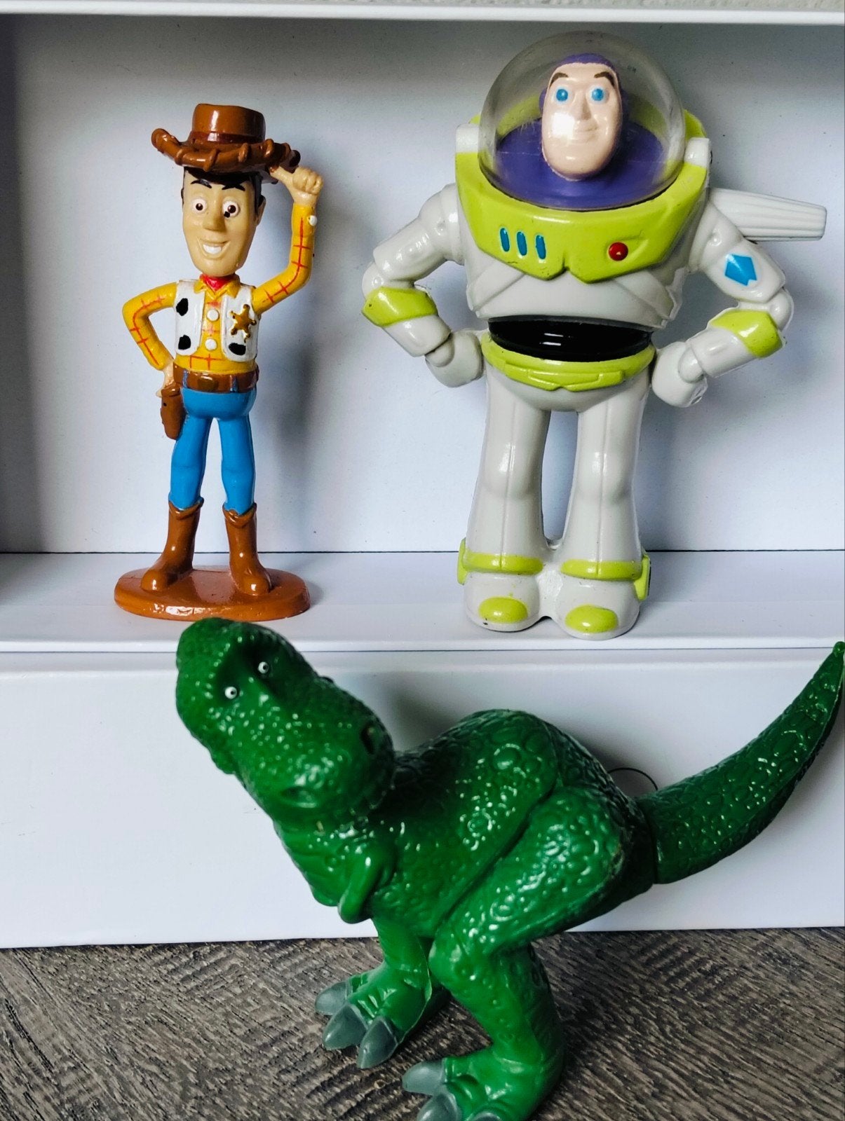Disney Pixar Toy Story Figuren: Buzz Lightyear, Woody en Rex, Verzamelen, Disney, Ophalen of Verzenden, Overige figuren, Zo goed als nieuw