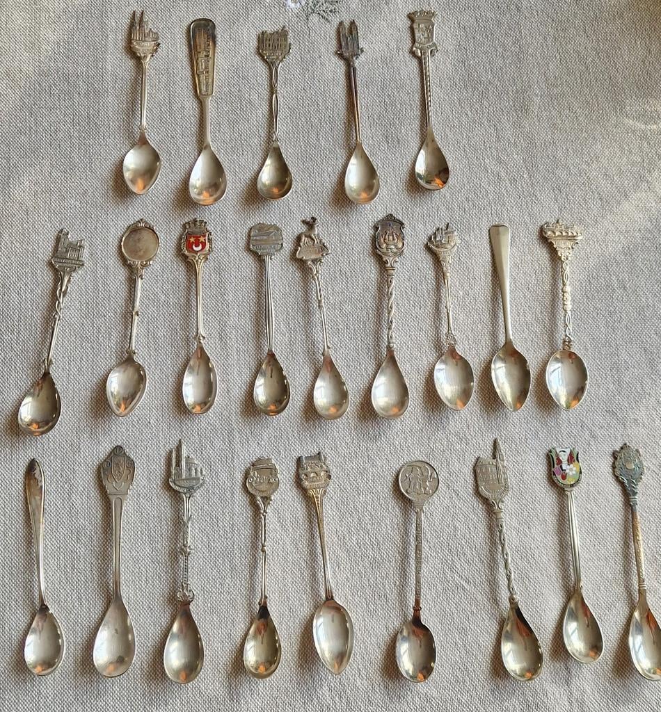 Verzameling verzilverde lepeltjes, Ophalen of Verzenden
