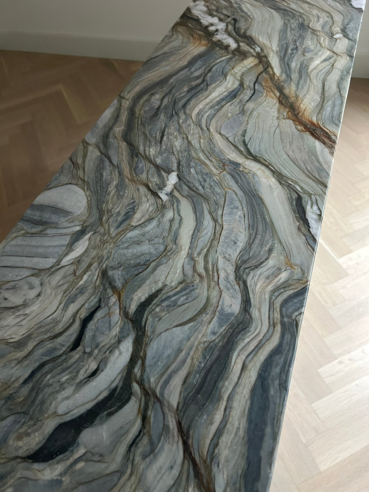 *Natuursteen uit Brazile tafel *, Ophalen of Verzenden, Zo goed als nieuw, 25 tot 50 cm, Rechthoekig