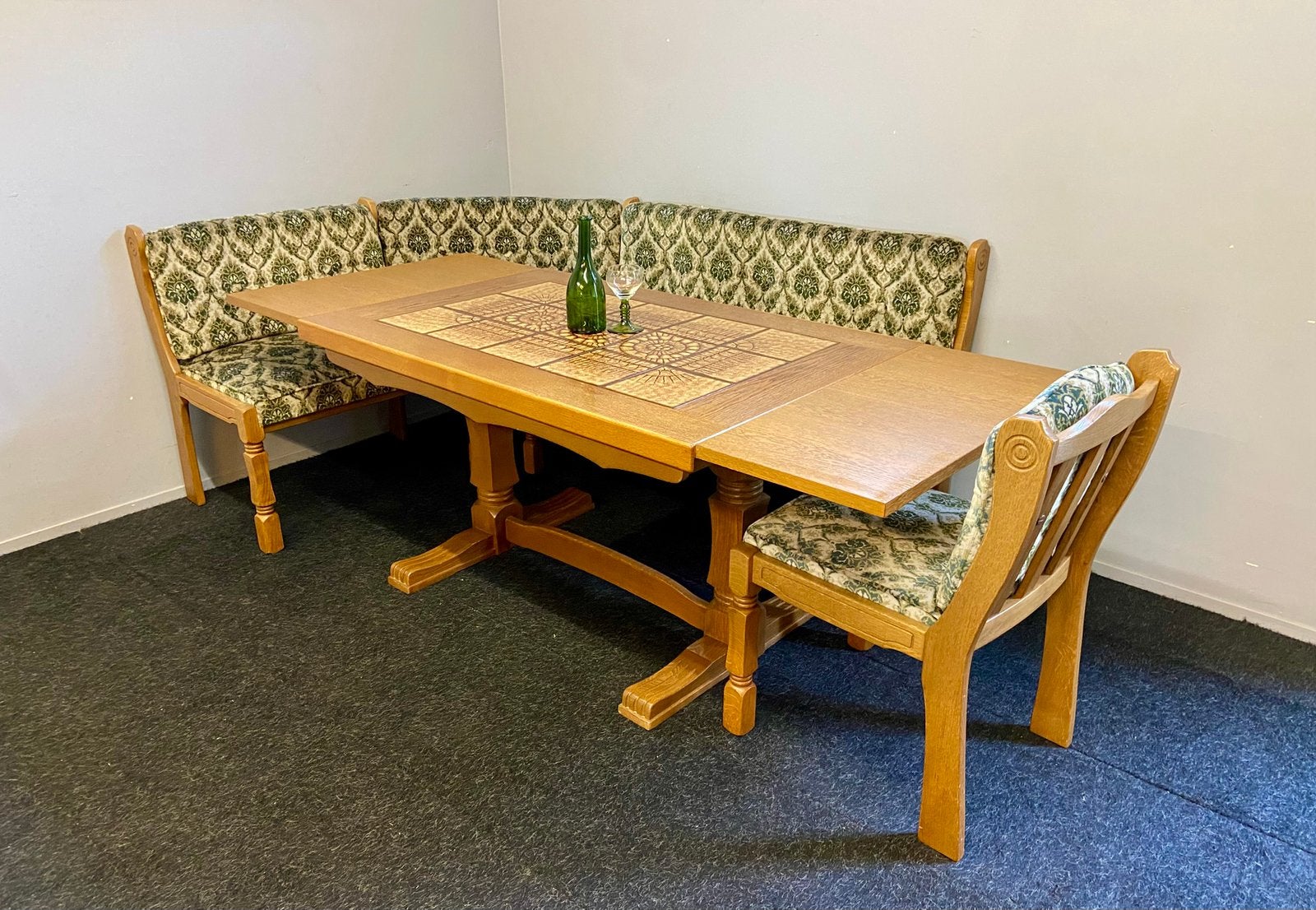 SALE! Originele Vintage Duitse eethoek oostenrijkse zithoek, Ophalen, Inclusief barstoelen, Zo goed als nieuw, Nvt