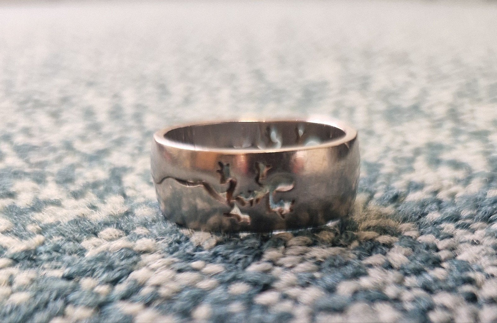 ring hagedis laser cut 19 mm, Sieraden, Tassen en Uiterlijk, 18 tot 19, Gebruikt, Ophalen of Verzenden, Dame of Heer