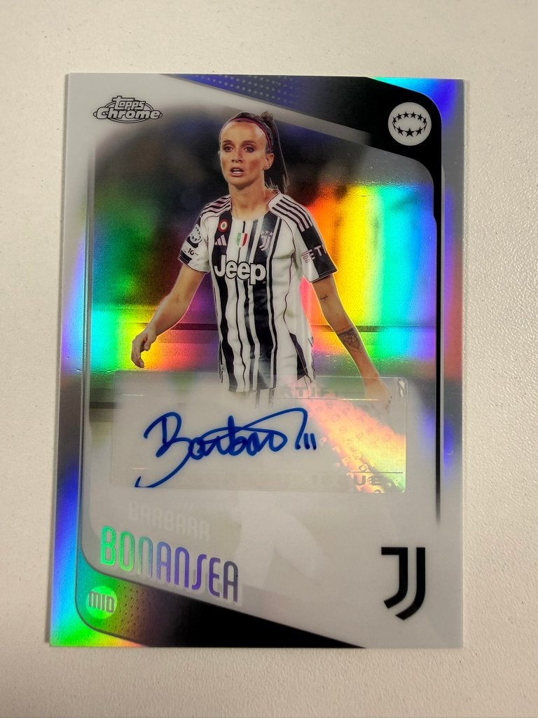 CA-BB Barbara Bonansea Auto Topps Women's Chrome 2025-26, Ophalen of Verzenden, Nieuw, Buitenlandse clubs, Poster, Plaatje of Sticker