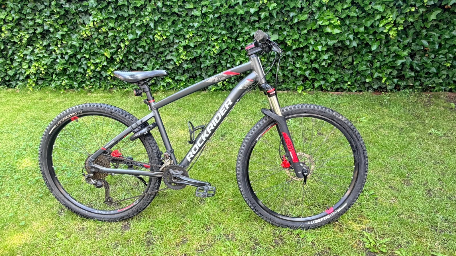 MTB Rockrider ST 540 sport trail zwart rood wit, Fietsen en Brommers, Fietsen | Mountainbikes en ATB, Hardtail, Heren, Zo goed als nieuw