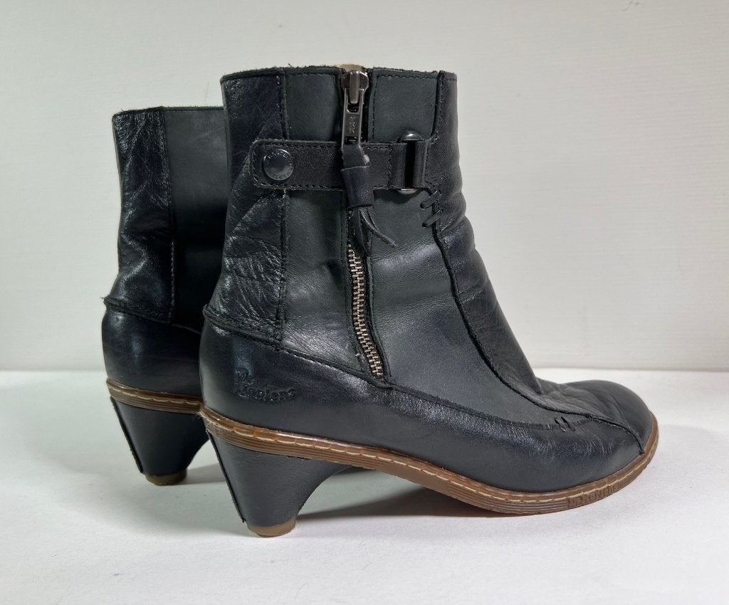 Elegante zwarte leren enkellaarsjes van Dr Martens - Maat 40, Kleding | Dames, Zwart, Lage of Enkellaarzen, Ophalen of Verzenden