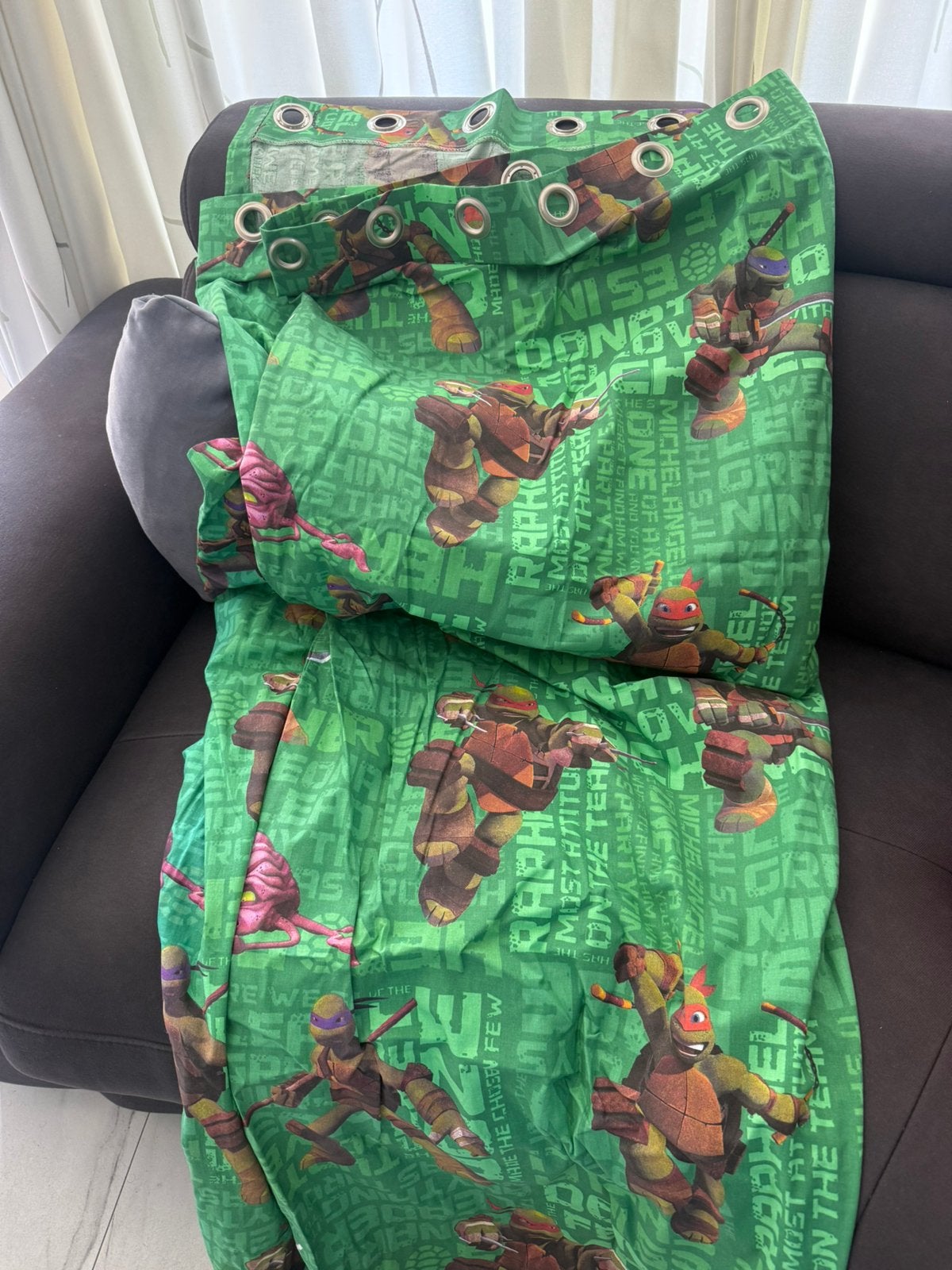 Ninja turtle gordijn 2 stuks, Tuin en Terras, Ophalen of Verzenden, Zo goed als nieuw