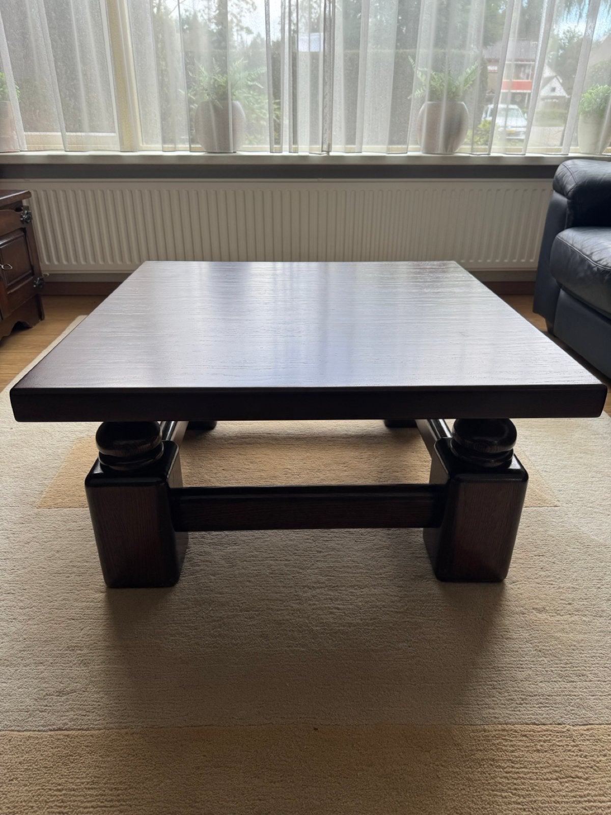 Eiken Salontafel - Robuust en Stijlvol, Huis en Inrichting, Ophalen, Gebruikt, 50 tot 100 cm, 50 tot 100 cm