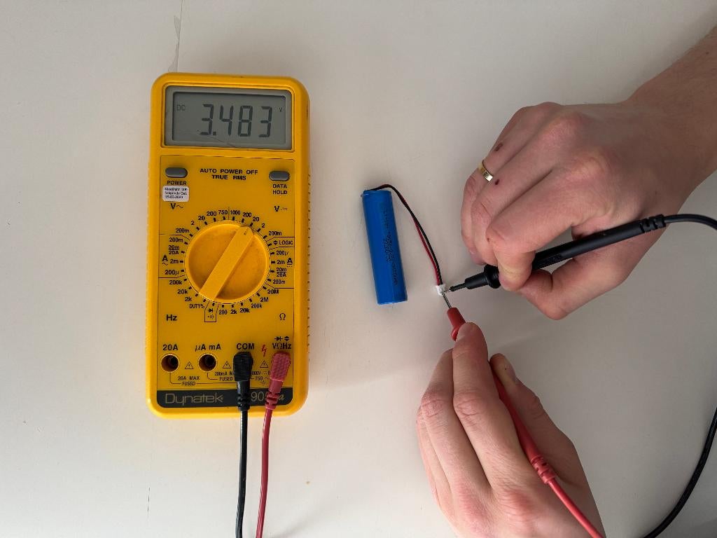 18650 Li-ion Cel 3.7V 3400mAh met stekker | Voor elektronica, Ophalen of Verzenden, Nieuw