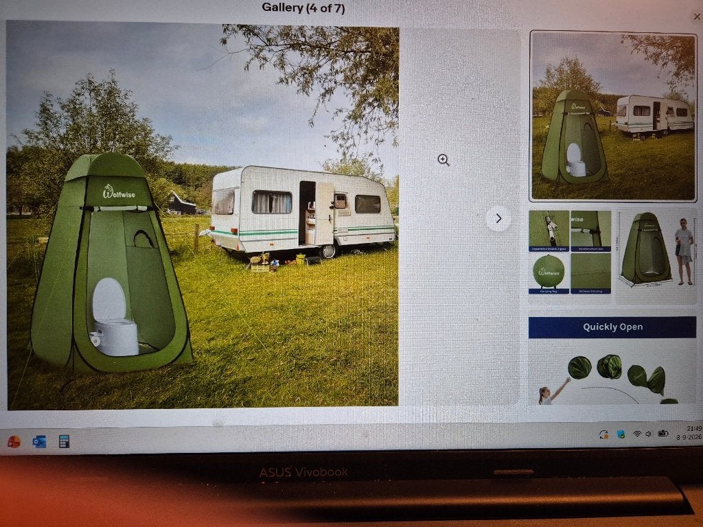 wc tent / toilettent / douchetent, Caravans en Kamperen, Ophalen, Zo goed als nieuw