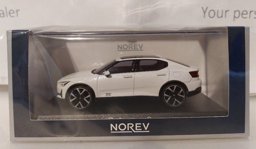 Norev 1:43 Polestar 2 2024 snow white nieuw in display, Hobby en Vrije tijd, Ophalen of Verzenden, Nieuw, Auto, Norev