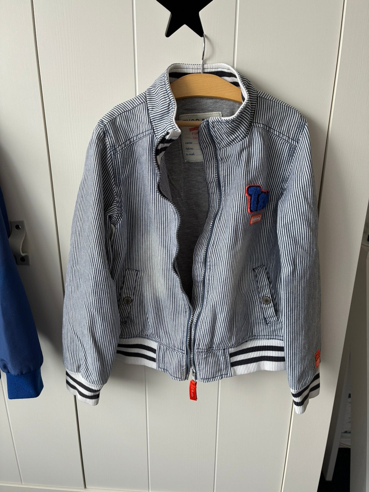 Tygo & Vito jas zomerjas maat 134/140 kleur blauw/wit, Kinderen en Baby's, Kinderkleding | Maat 134, Ophalen of Verzenden, Gebruikt
