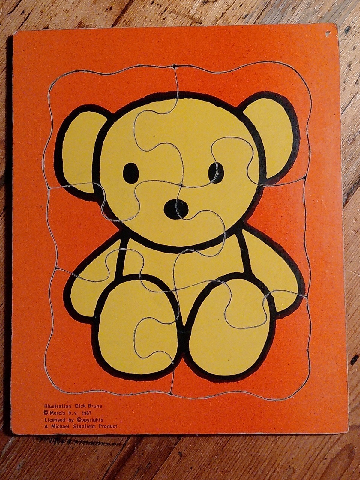 Vintage Dick Bruna Beer Puzzel - Michael Stanfield Product, Ophalen of Verzenden, Minder dan 10 stukjes, Gebruikt, 2 tot 4 jaar