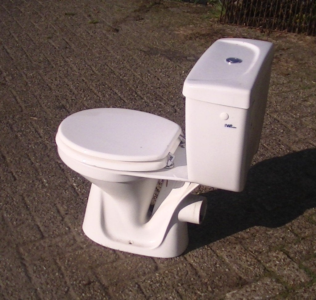 💥Wc pot en wasbakken wasbak / Verhoogd toilet senioren wc💥, Ophalen, Gebruikt, Toilet