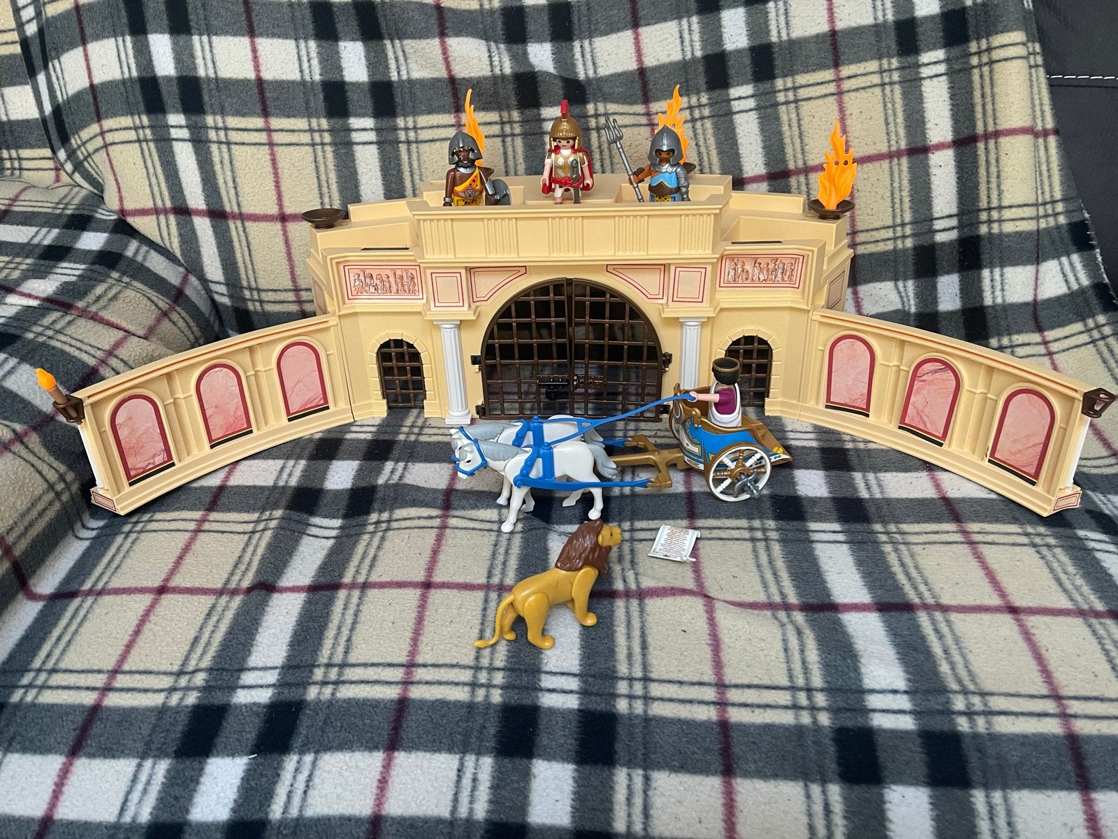 Playmobil Colosseum met gladiatoren en strijdwagen, Ophalen of Verzenden, Gebruikt, Jongen of Meisje