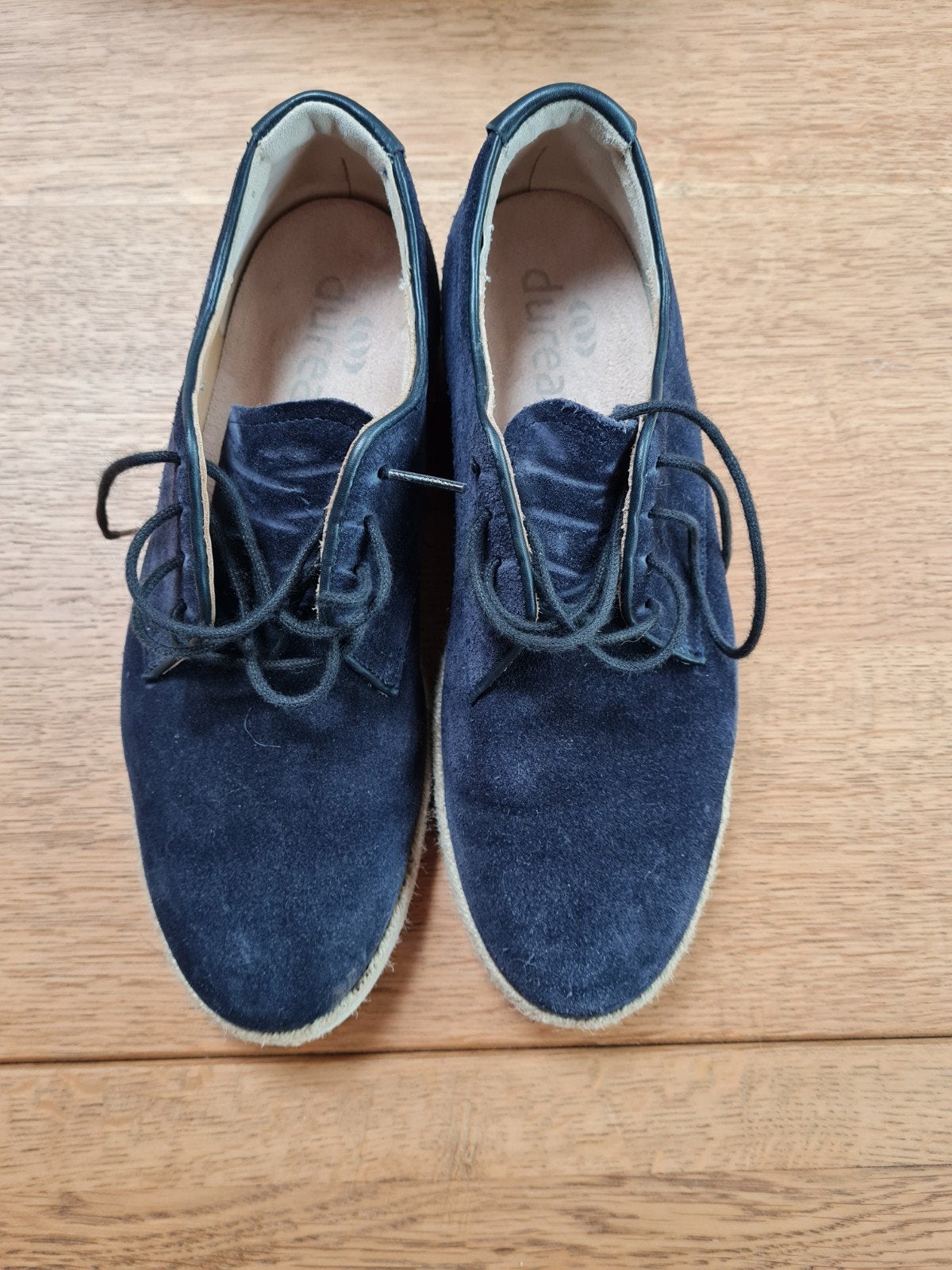 Durea veterschoenen donkerblauw suède maat 38 wijdte E, Kleding | Dames, Schoenen, Durea, Schoenen met lage hakken, Blauw, Ophalen of Verzenden