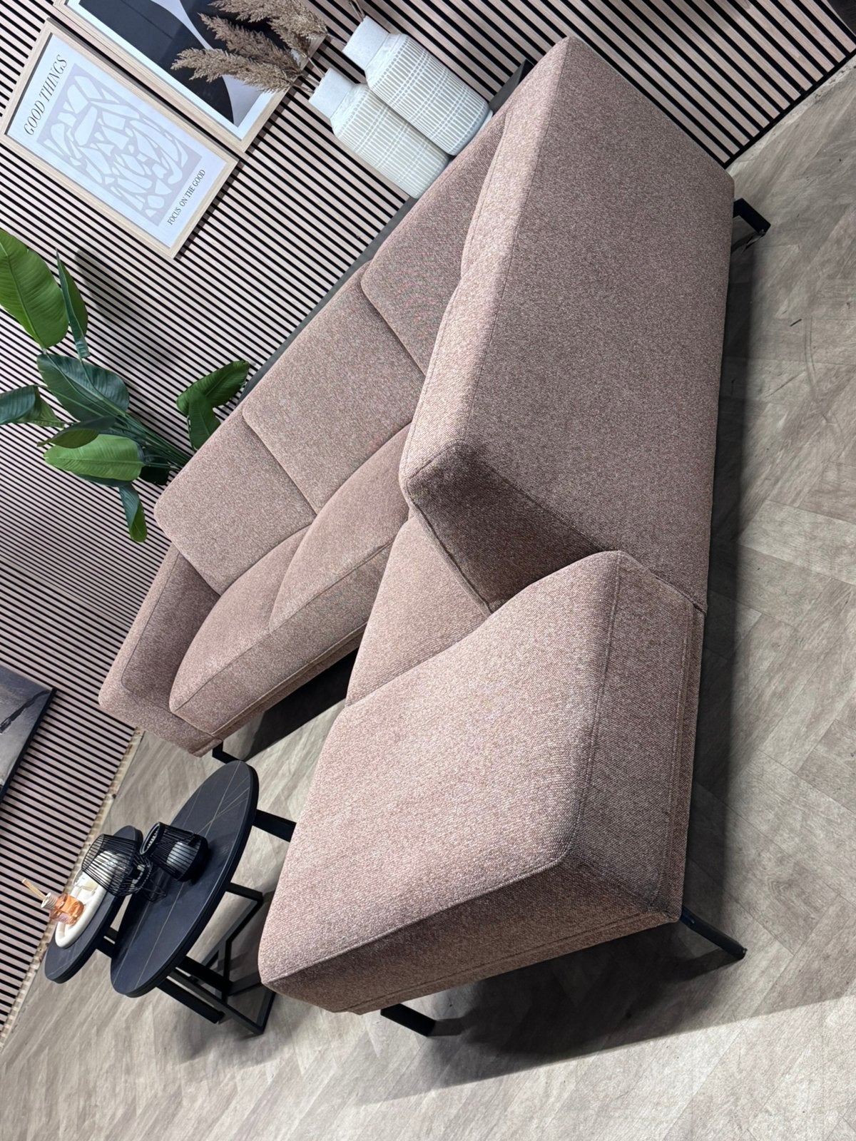 ZGAN Montel Viano Hoekbank - Taupe - 275 x 225, 250 tot 300 cm, -, -, Hoekbank