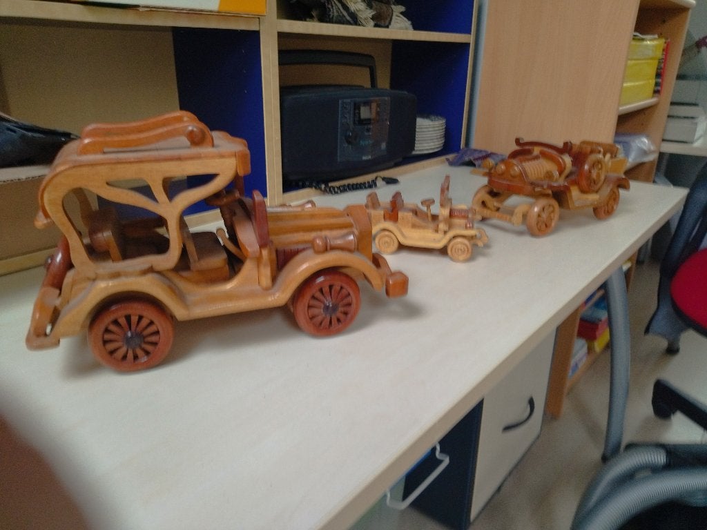 Houten miniaturen 3x, Ophalen of Verzenden