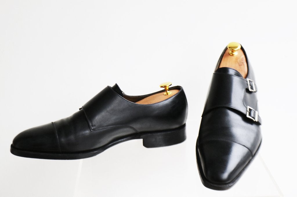 Yanko Vibilia zwart lederen dubbele monk in 8.5 F = 42.5, Zwart, Ophalen of Verzenden, Yanko Vibilia, Gespschoenen