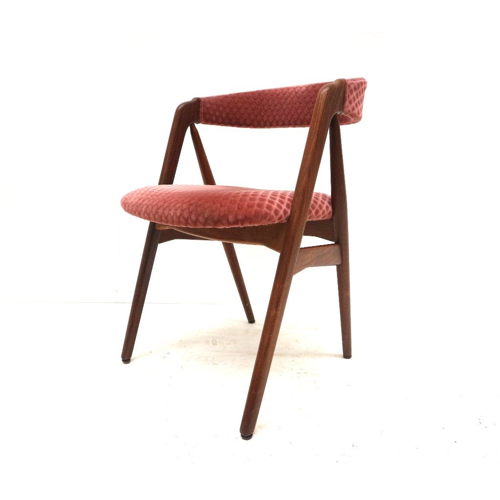 Vintage Deens design stoel jaren '60 '70 retro midcentury, Ophalen of Verzenden, Gebruikt, Bruin, Eén