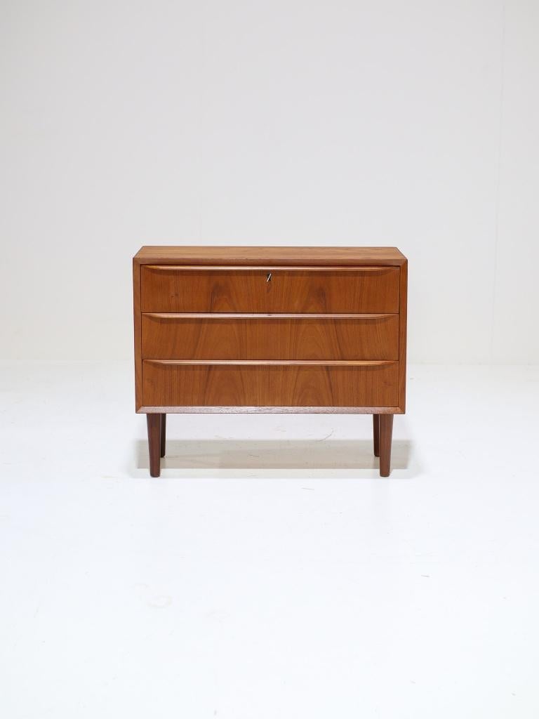 Ladekast teakhout vintage 1960s Deens, Huis en Inrichting, Ophalen, -, -, Teakhout