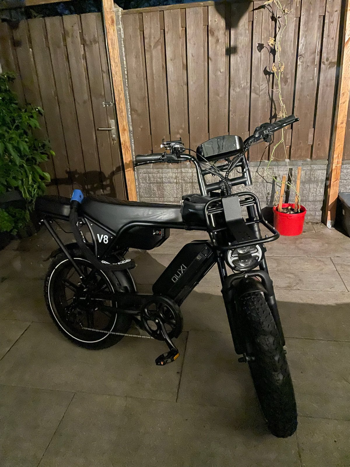 FATBIKE V8 DUBBELE ACCU + REKJE TEKOOP met achter zitje