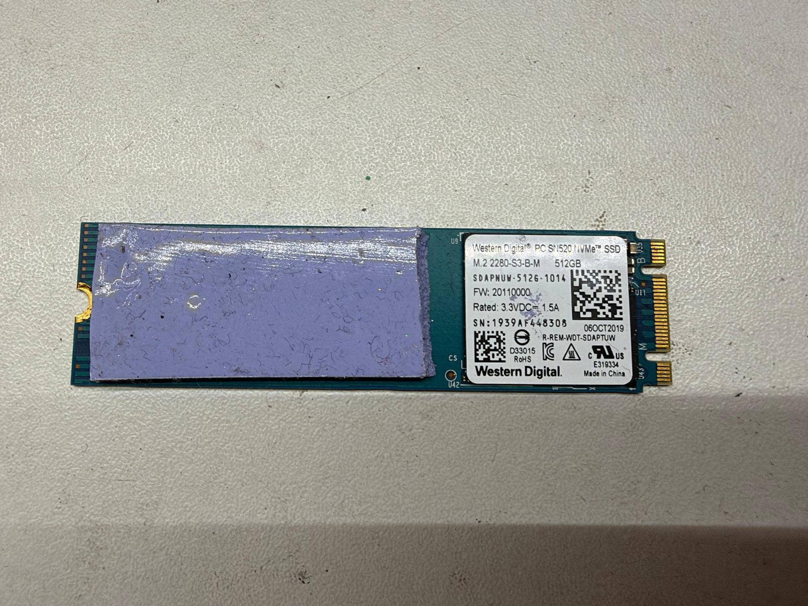 Western Digital PC SN520 NVMe SSD 512GB M.2 2280, Intern, Server, SSD, Ophalen of Verzenden