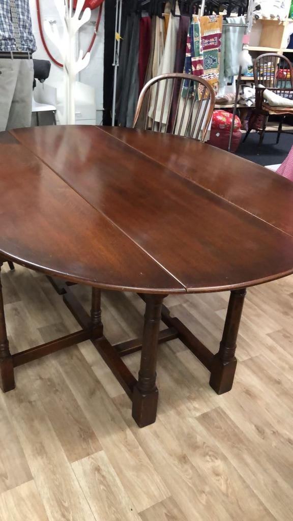 Antieke hangoor eettafel, Antiek en Kunst, Ophalen