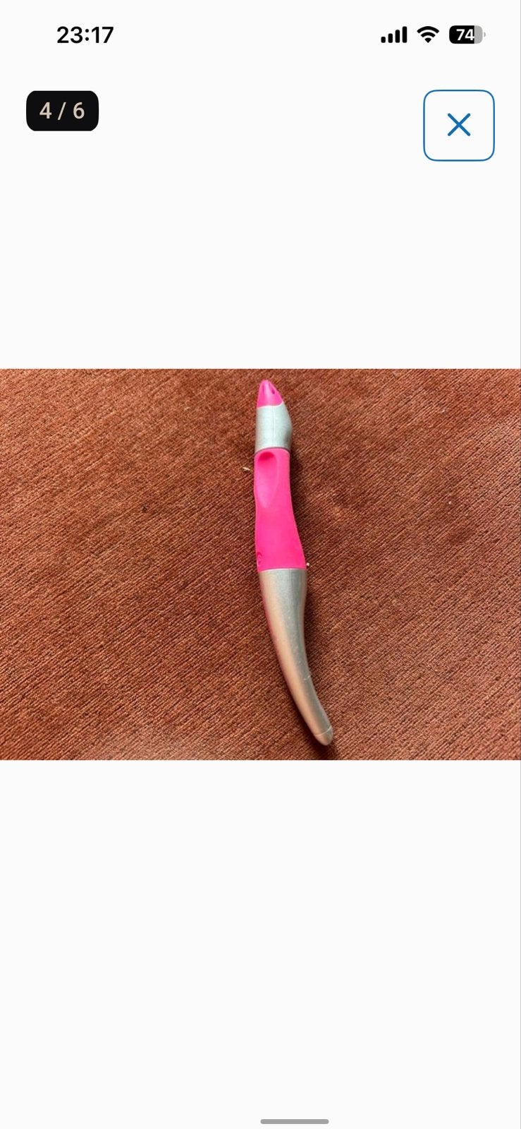 Eerste schrijfpen Stabilo Easy Original roze -rechtshandig, Ophalen of Verzenden, Zo goed als nieuw