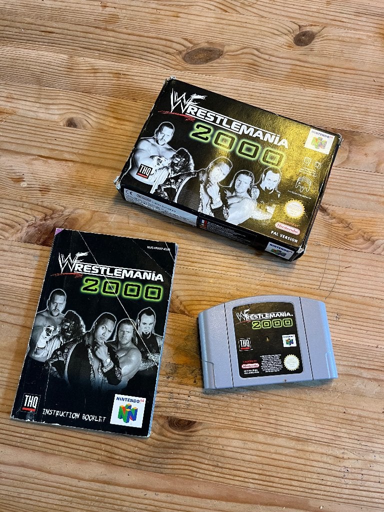 Wrestlemania 2000 nintendo 64 game compleet spel game retro, Avontuur en Actie, Gebruikt, 1 speler, Ophalen of Verzenden