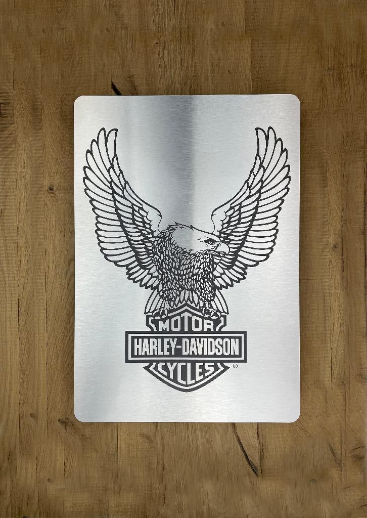 Reclamebord Harley Davidson logo reclame, afmeting 40x57 cm, Ophalen of Verzenden, Nieuw, Reclamebord