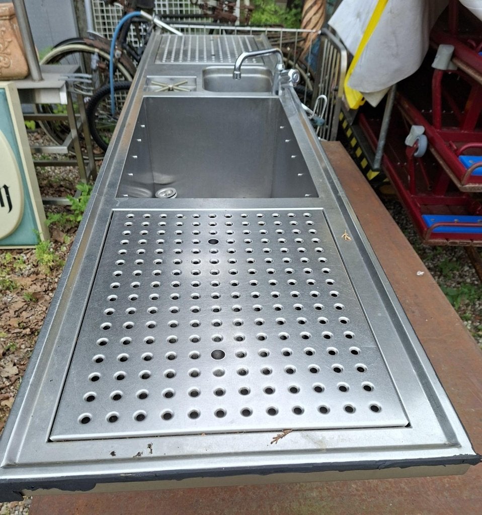 RVS Spoelbak met lekblad en tapblad, Ophalen, Gebruikt, Niet van toepassing, Niet van toepassing