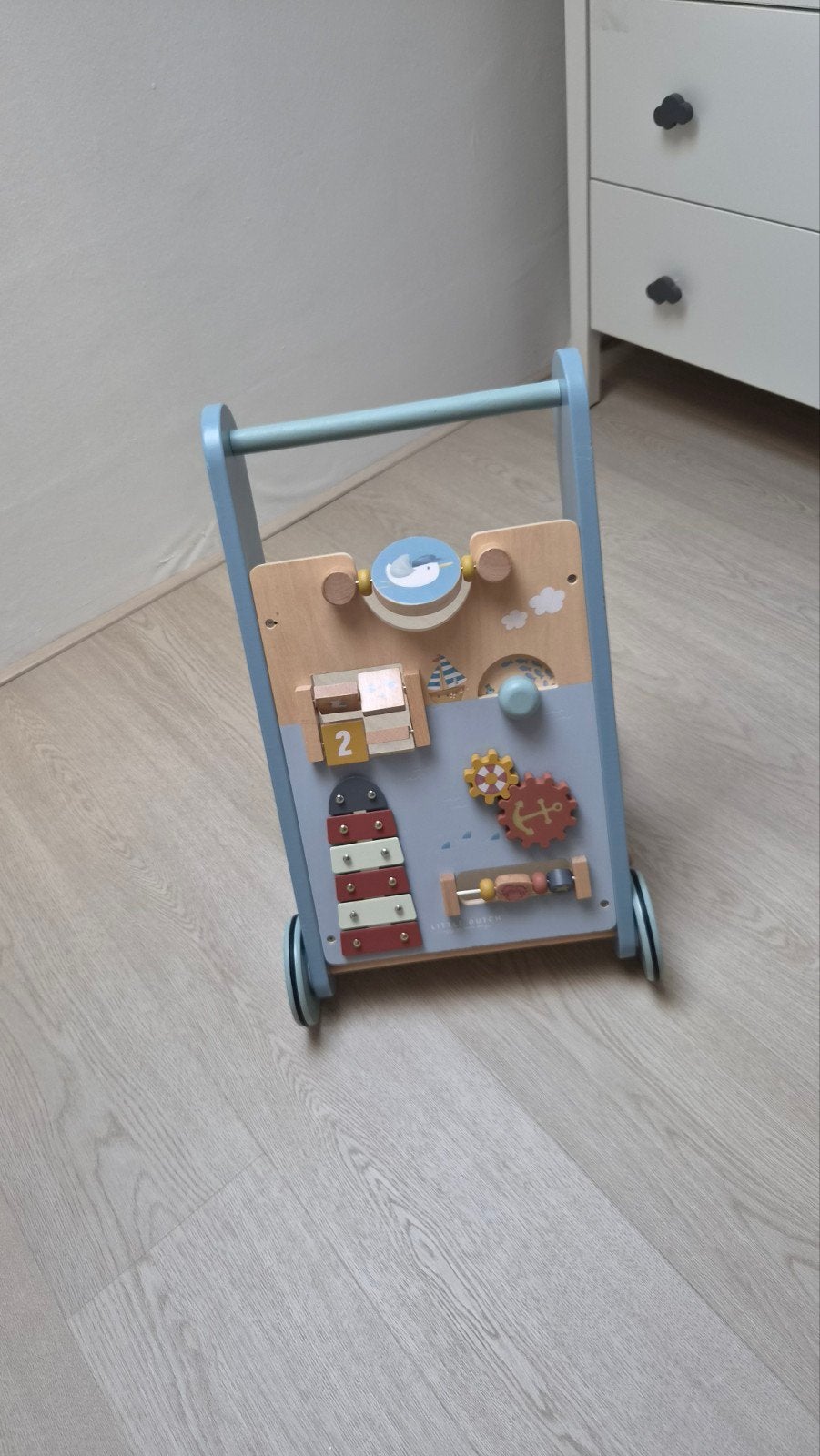 Little Dutch Houten Loopwagen met Activiteiten, Ophalen, Zo goed als nieuw, Overige typen, Met wieltjes