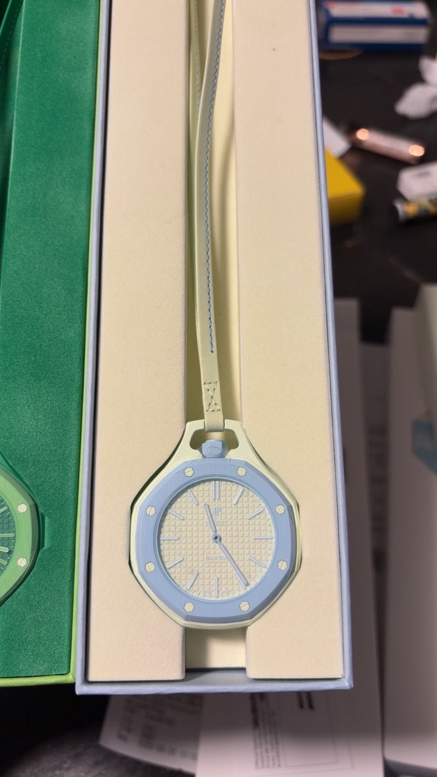 Audemars piguet x swatch royal pop blaue acht, Kunststof, Polshorloge, Swatch, Nieuw