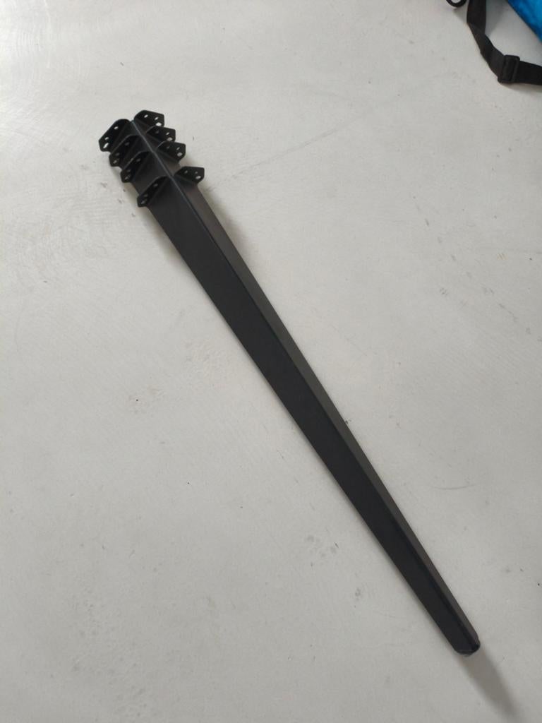 4 zwarte tafelpootjes - Gebruikt, Tafelpoot, Gebruikt, Minder dan 50 cm, Ophalen of Verzenden