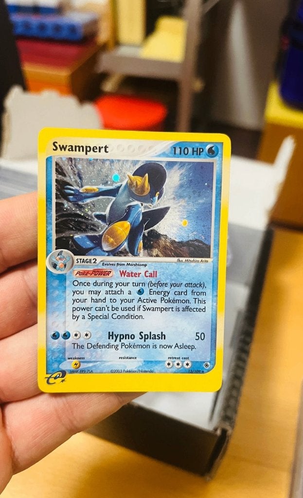 Swampert 13/109 Holo Ex Ruby & Sapphire Pokemon, Verzenden, Zo goed als nieuw, Losse kaart, Foil