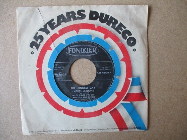 s3526 mitch miller - the longest day, Ophalen, Gebruikt, Overige genres, 7 inch
