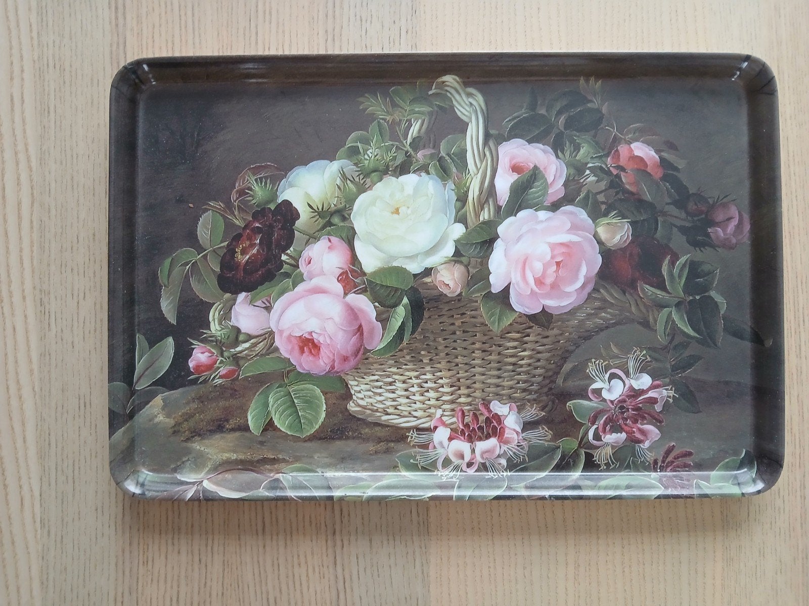 Bloemen dienblad, Kunststof, Ophalen of Verzenden, Zo goed als nieuw, Dienblad