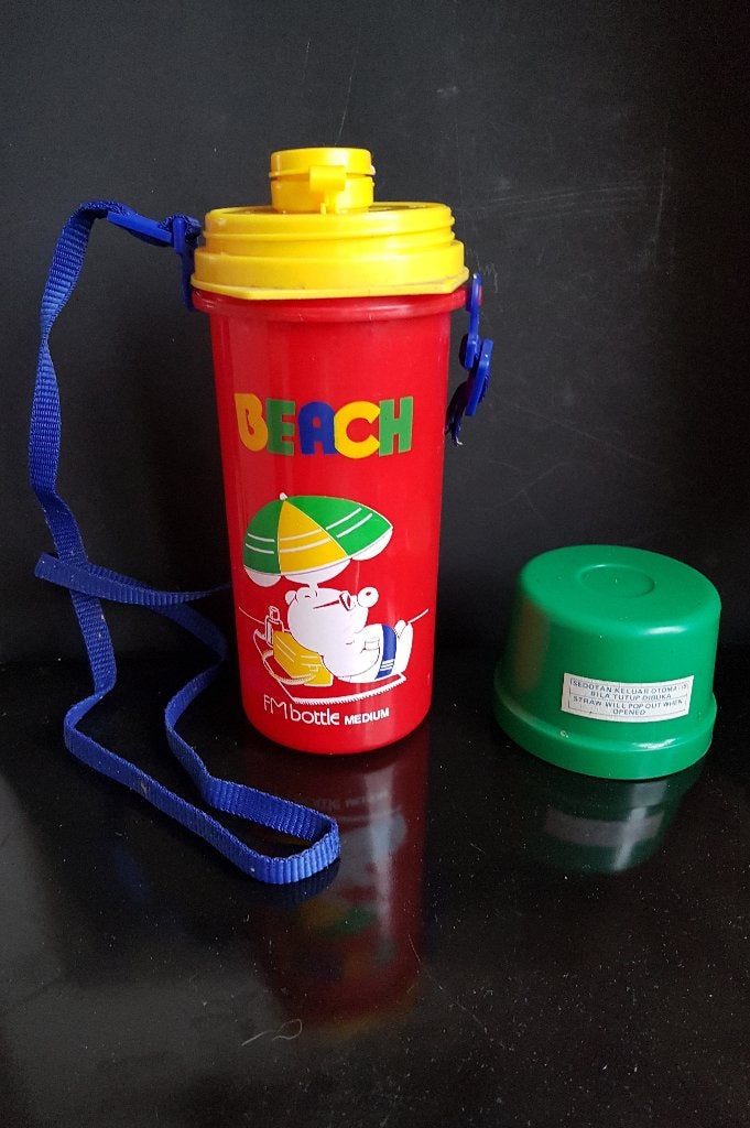 Vrolijke beach Swim drinkfles kind fles + beker, Verzenden