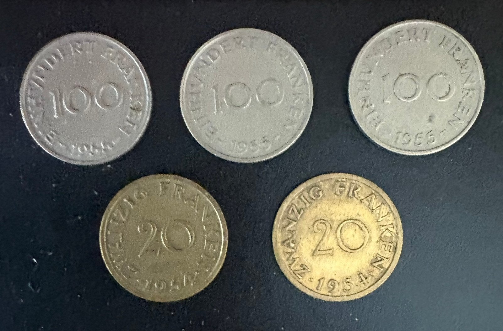5 munten Saarland, Ophalen of Verzenden, Buitenland, Munten