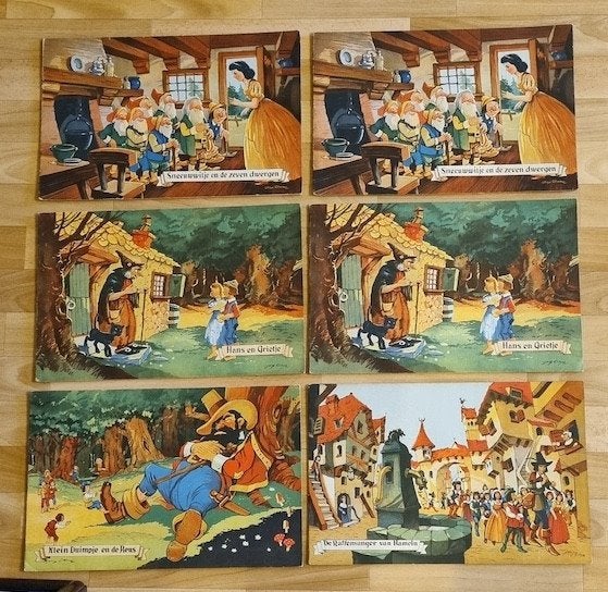 6 stuks vintage sprookjes boeken., Boeken, Ophalen of Verzenden, Gelezen