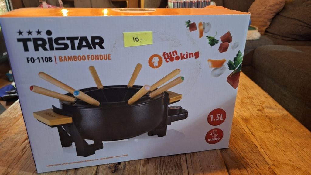 Tristar FO-1108 Bamboo Fondue pan - Nieuw in doos, Ophalen