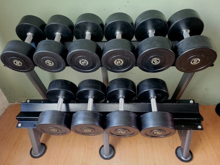 Dumbbell set Barbarian Line 20 kg t/m 30 kg met rek, Sport en Fitness, Ophalen, Dumbbell