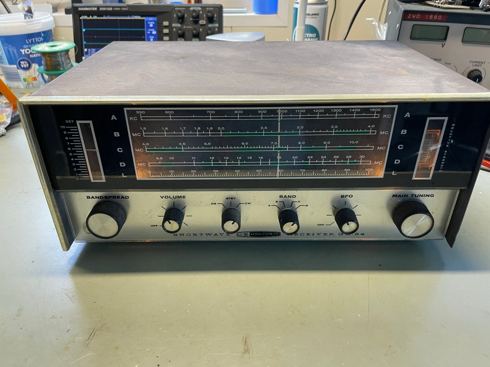 Heathkit GR-64 Kortegolf Ontvanger (MW / KG), Ophalen of Verzenden, Gebruikt, Ontvanger