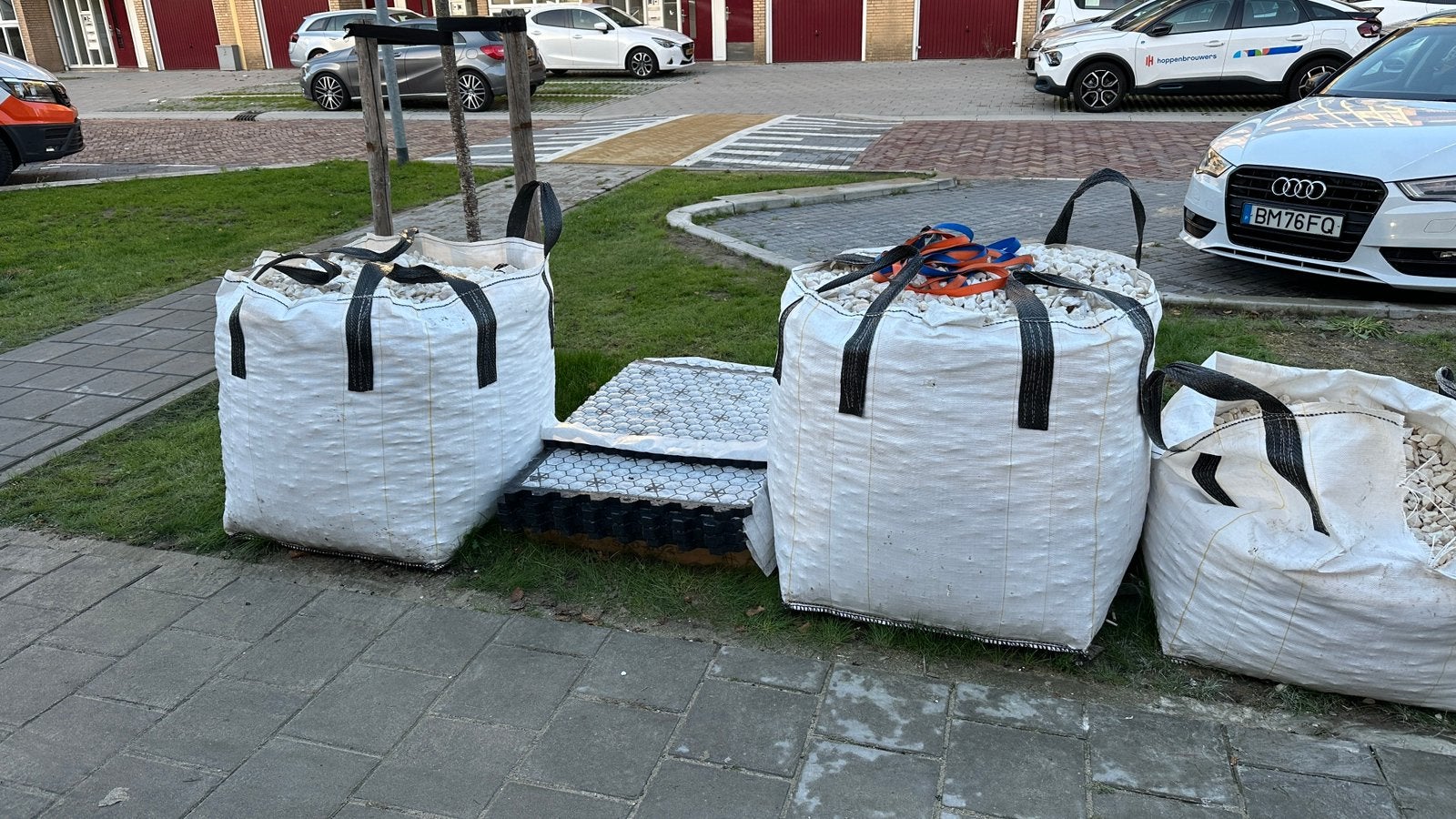 Split 20/40 , tegels 40x80, stapelblokken 15x15x60, Tuin en Terras, Ophalen, Zo goed als nieuw, Overige typen