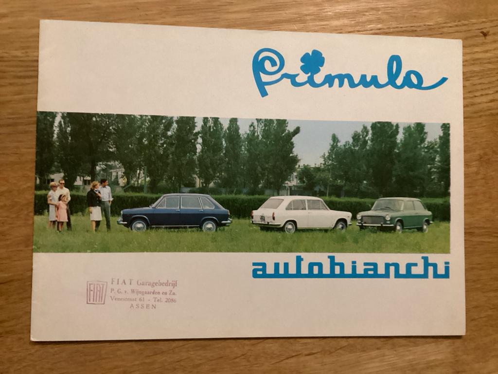 Autobianchi Primula brochure - 1967, Ophalen of Verzenden, Gelezen, Overige merken