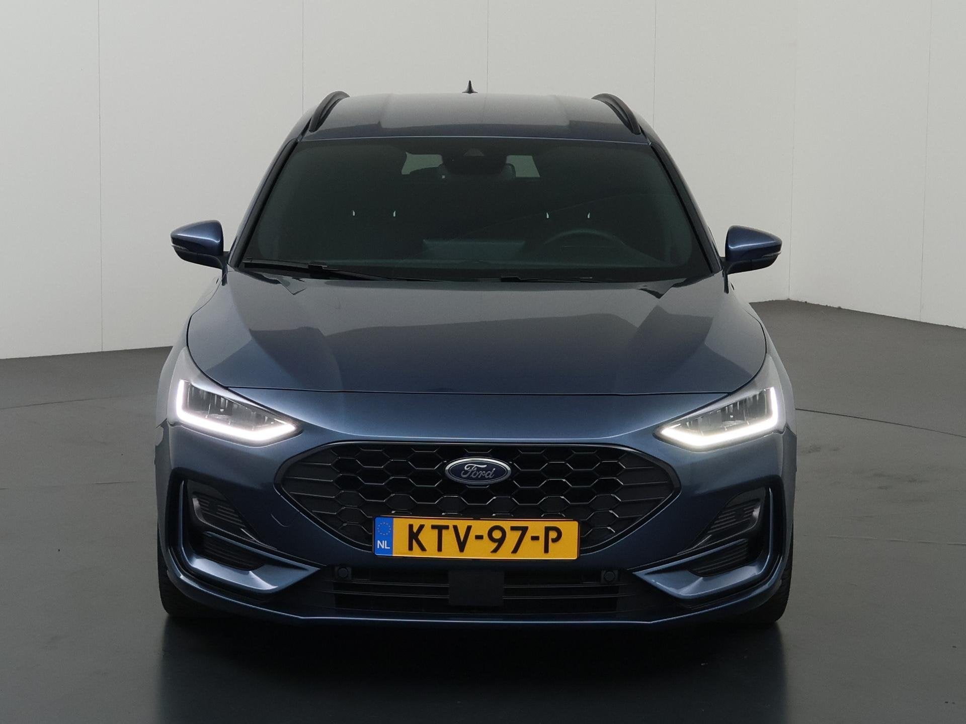 Ford Focus Wagon 1.0 EcoBoost Hybrid ST Line X 155pk Automaa, Auto's, Stof, Gebruikt, Blauw, 155 pk